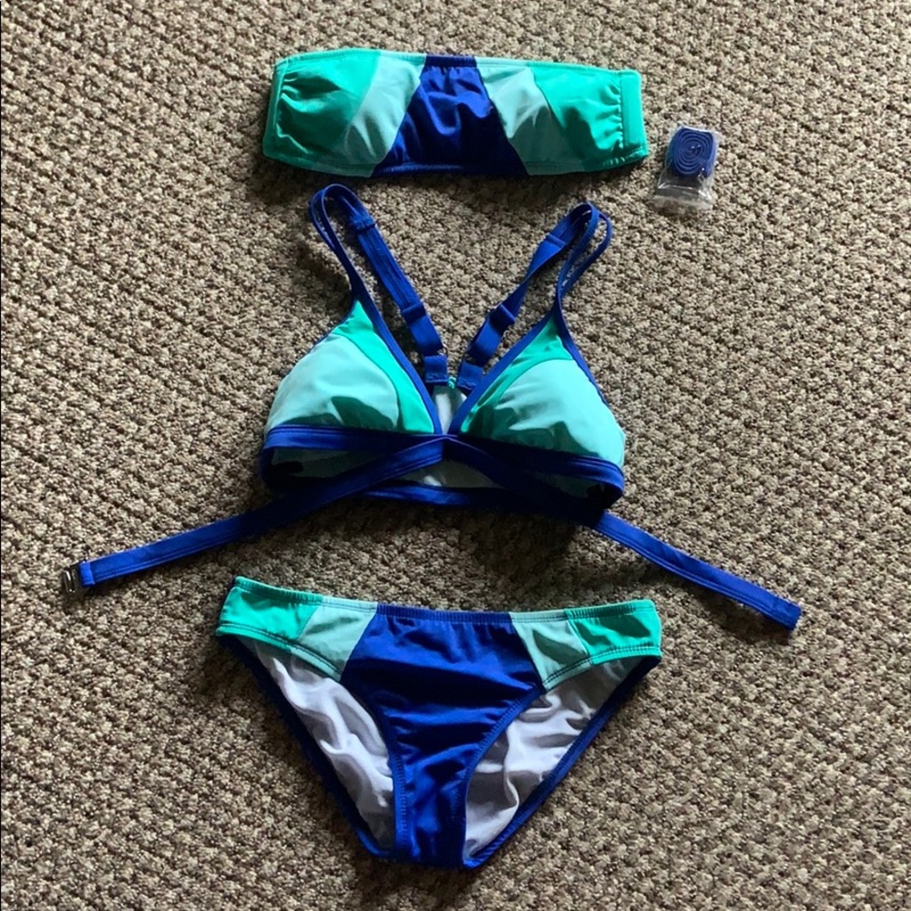 Nautical color block bikini